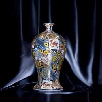 Mai Bình Gốm Sứ Tài Lộc – Lý Ngư Liên Hoa Vẽ Tay Cao Cấp, Hút Lộc Cực Tốt